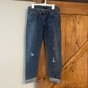 Levi’s 513 Boyfriend Distressed Jeans (cuffed)